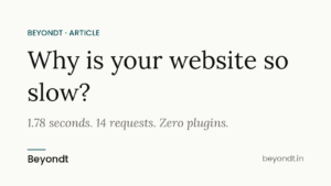 Why is your website so slow? 1.78 seconds. 14 requests. Zero plugins.